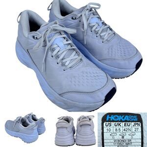 Hoka Bondi Slip Resistant White Sneaker Sz. 10